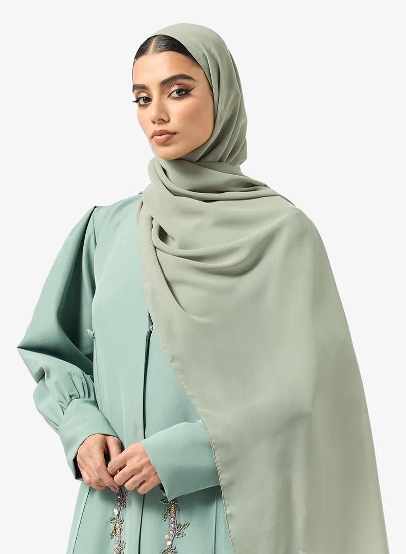 hayas closet  Embellished Abaya With Sheila for Women | Best Price UAE